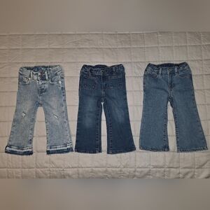 3 GAP Stylish Kids Denim Jeans Set - Light Blue, Dark Blue, Medium Blue
